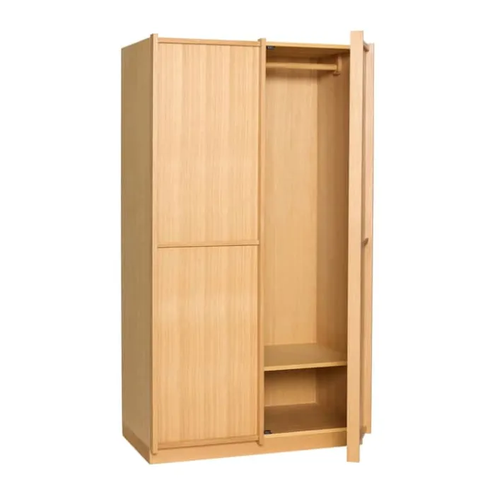 Hübsch Kura Klædeskab H 181 x B 55 x L 100 cm - MDF/egetræ - Natur
