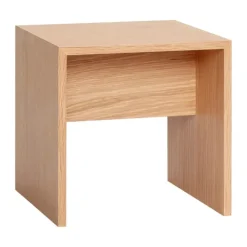 Hübsch Less Sidebord H 40 x B 40 x L 40 cm - Egetræsfiner/MDF - Natur