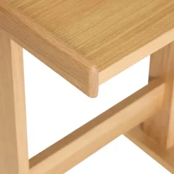 Hübsch Less Sidebord H 65 x B 35 x L 48 cm - MDF/egetræ - Natur