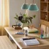 Hübsch Low Bordlampe H 20 cm - Glas/jern - Nikkel