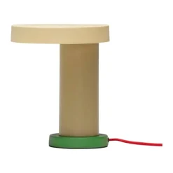 Hübsch Magic Bordlampe Ø 20 x H 25 cm - Jern/polycarbonat - Grøn/Okker/Sand