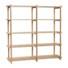 Hübsch Mason Reol H 150 x B 45 x L 150 cm - MDF/egetræ - Natur