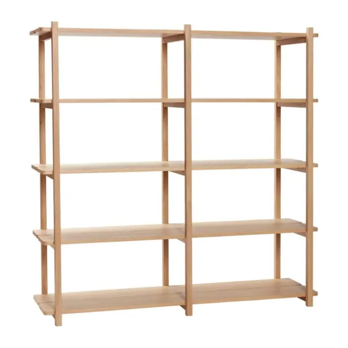 Hübsch Mason Reol H 150 x B 45 x L 150 cm - MDF/egetræ - Natur
