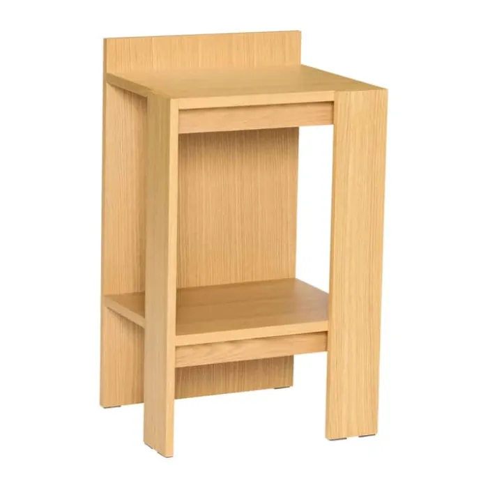 Hübsch Merge Sengebord H 70 x B 37 x L 42 cm - Egetræsfiner/MDF - Natur