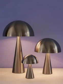 Hübsch Mush Bordlampe Ø 30 x H 50 cm - Jern - Børstet stål
