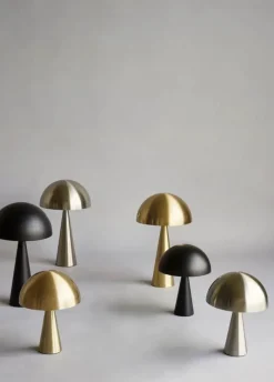 Hübsch Mush Bordlampe Ø 30 x H 50 cm - Jern - Børstet stål