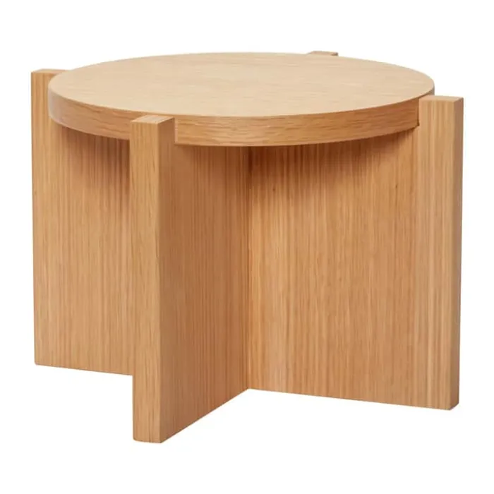Hübsch Nomad Plantestander Ø 30 x H 20 cm - Egetræ/MDF - Natur