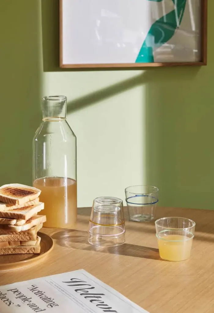 Hübsch Orbit Vandglas - 6 stk. 20 cl - Glas - Grøn