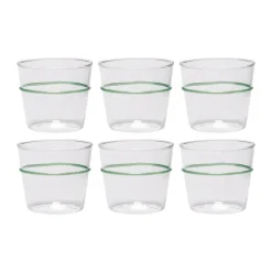 Hübsch Orbit Vandglas - 6 stk. 20 cl - Glas - Grøn