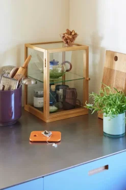Hübsch Poetic Udstillingsmontre H 42 x B 30 x L 30 cm - Glas/egetræ - Natur