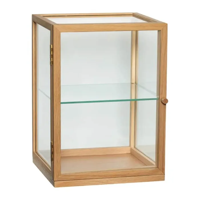Hübsch Poetic Udstillingsmontre H 42 x B 30 x L 30 cm - Glas/egetræ - Natur