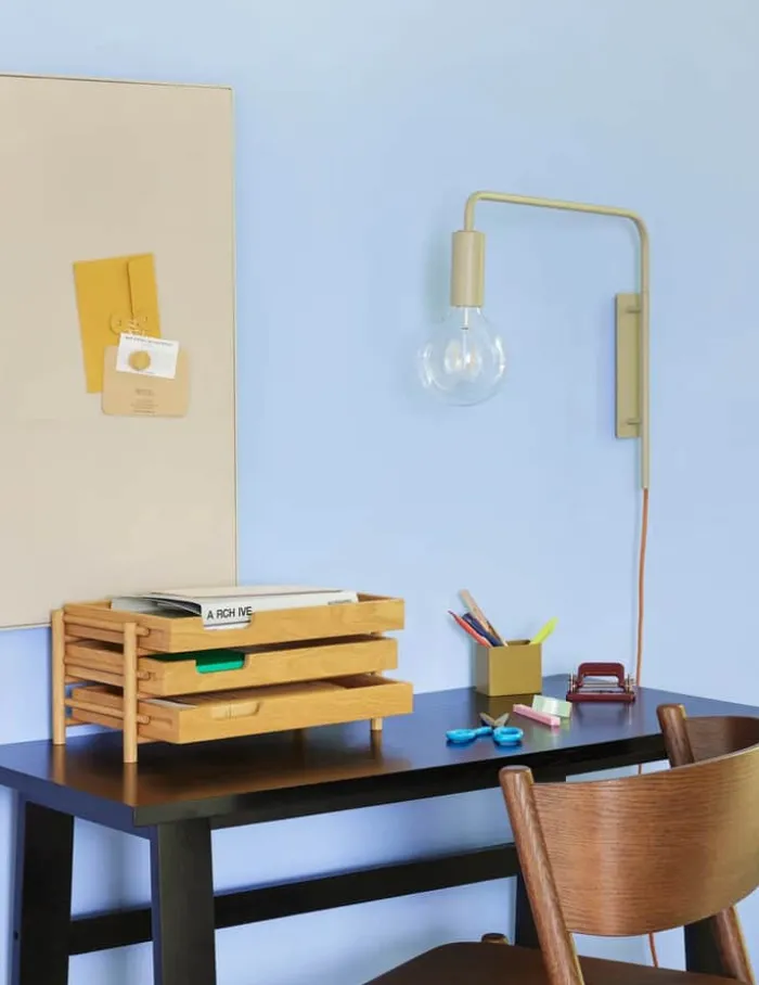 Hübsch Poke Skrivebord H 75 x B 45 x L 100 cm - MDF/egetræ - Sort