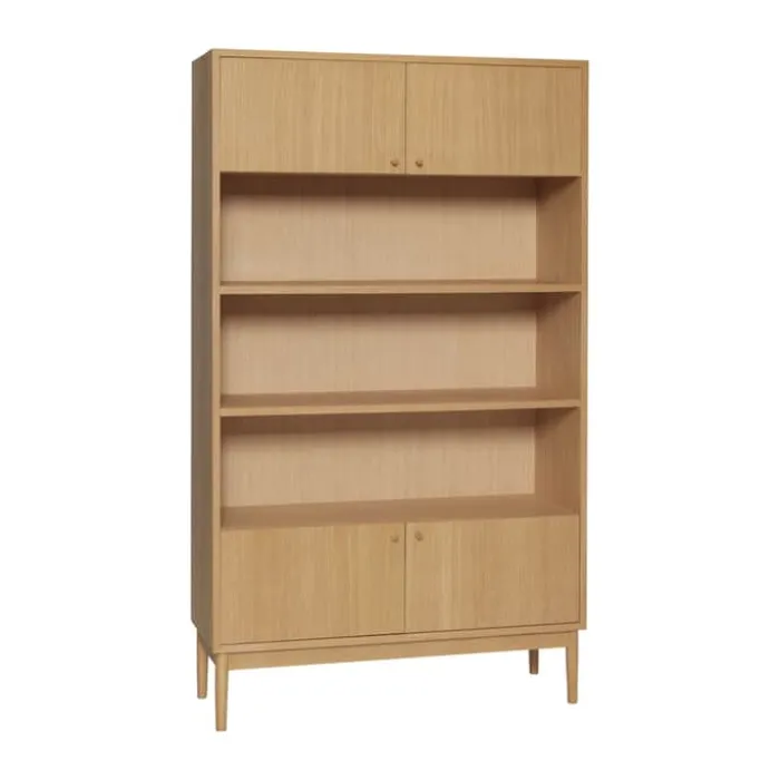 Hübsch Prime Reol H 170 x B 35 x L 100 cm - MDF/egetræ - Natur
