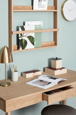 Hübsch Skrivebord H 78 x B 57 x L 120 cm - MDF/egetræ - Natur