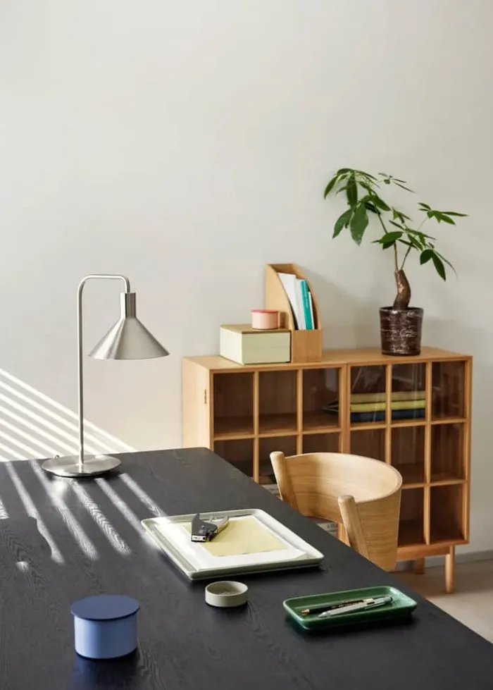 Hübsch Solo Bordlampe Ø 37 x H 50 cm - Jern - Nikkel