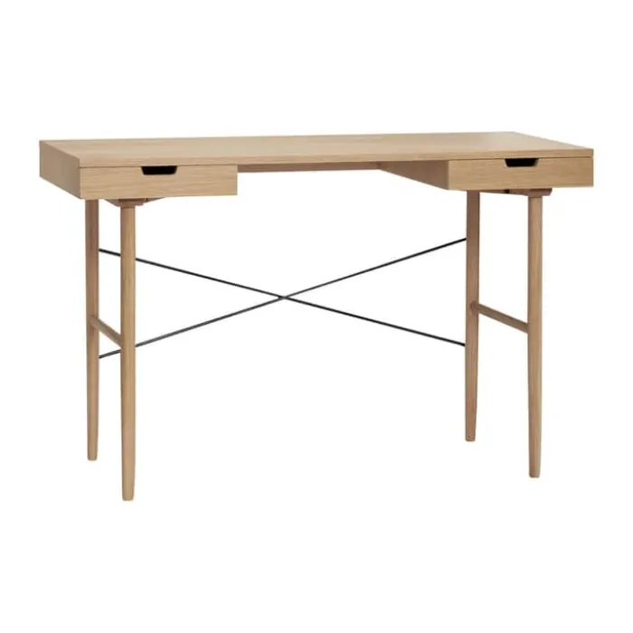 Hübsch Studio Skrivebord H 77 x B 55 x L 120 cm - MDF/egetræ - Natur