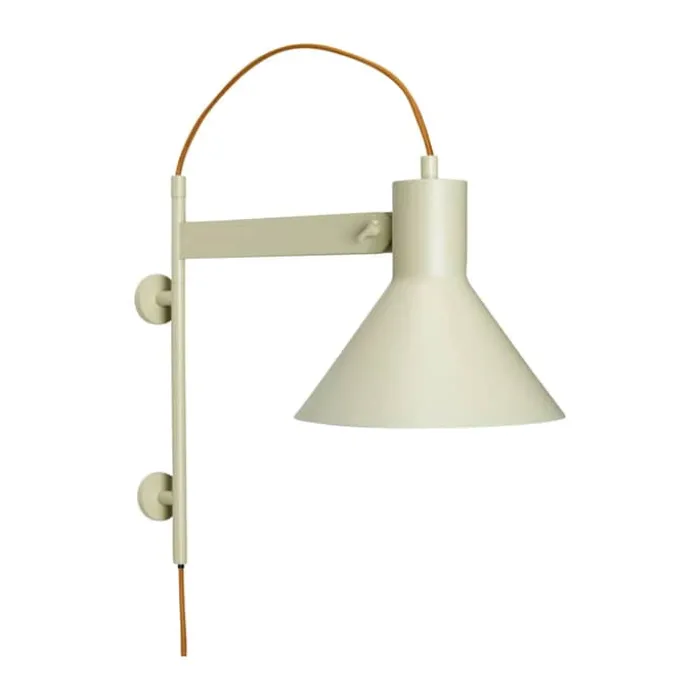 Hübsch Studio Væglampe H 33 cm - Jern - Lysegrøn
