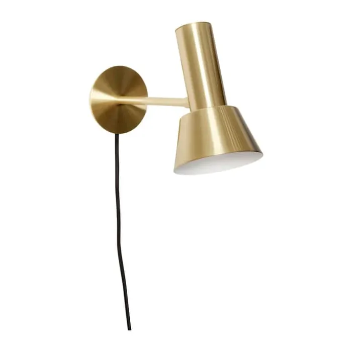 Hübsch Tap Væglampe H 20 cm - Jern - Messingfarvet