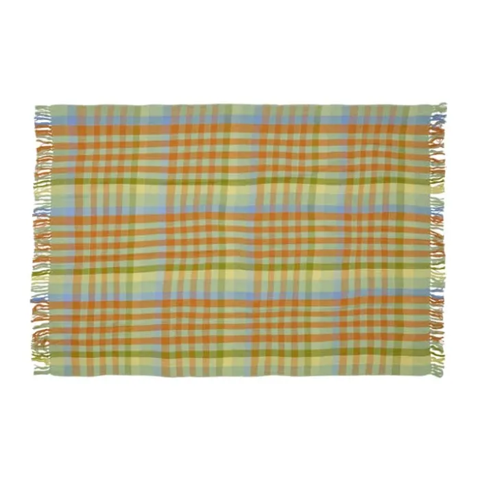 Hübsch Tarta Plaid B 140 x L 200 cm - Bomuld - Gul