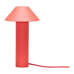Hübsch Tower Bordlampe Ø 19 x H 32 cm - Jern/polycarbonat - Rød