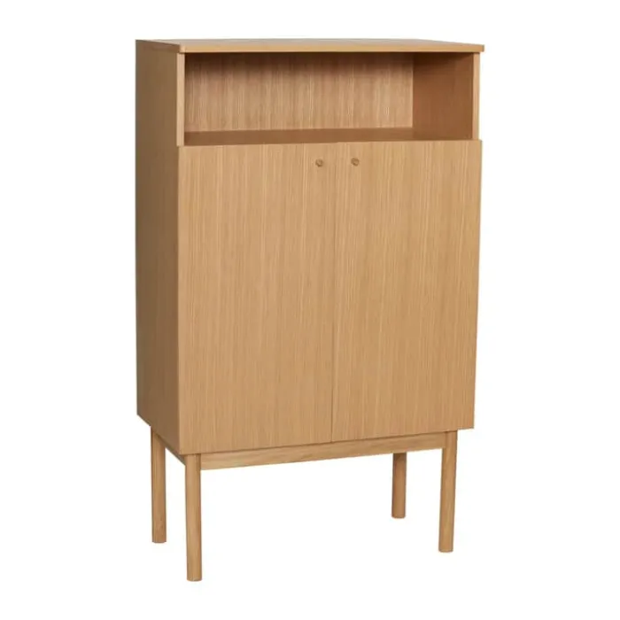 Hübsch Ulterior Skab H 135 x B 44 x L 80 cm - MDF/egetræ - Natur