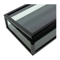 Hübsch View Æske H 12 x B 30 x L 40 cm - Asketræ/glas - Sort