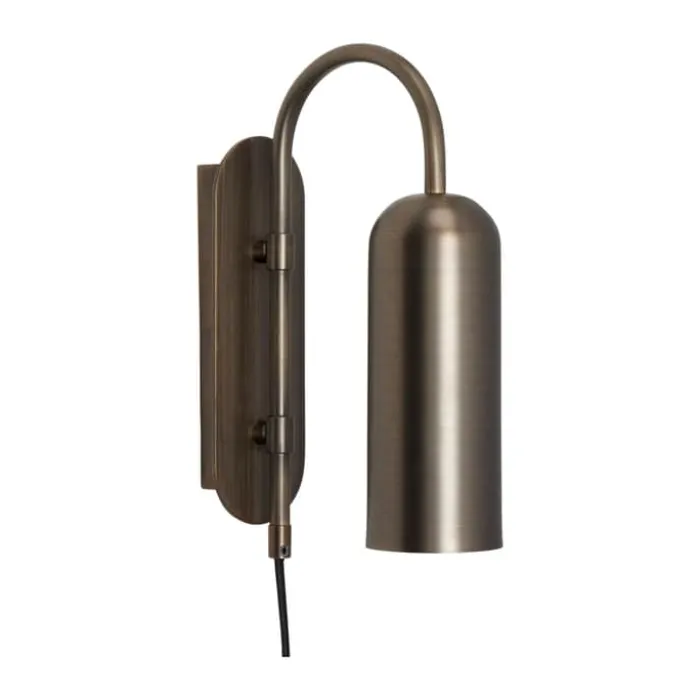 Hübsch Zenith Væglampe H 29 cm - Jern - Messingfarvet