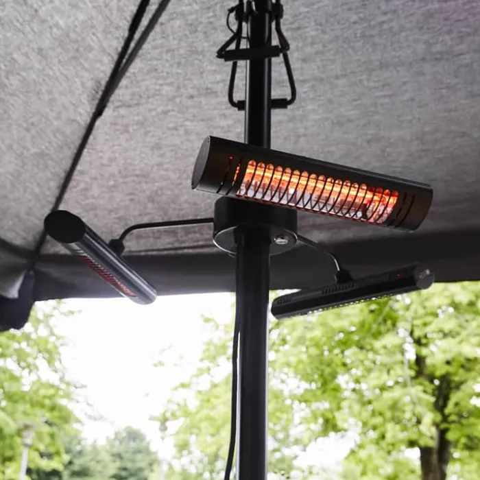 HEAT1 Terrassevarmer til parasol 3 x 670 Watt - Sort