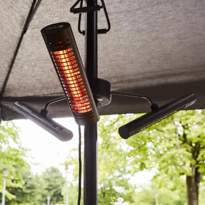 HEAT1 Terrassevarmer til parasol 3 x 670 Watt - Sort