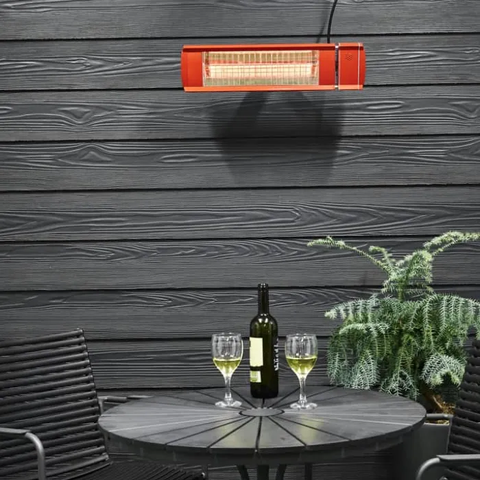 HEAT1 Terrassevarmer til væg 2000 Watt - Rød