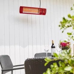 HEAT1 Terrassevarmer til væg 2000 Watt - Rød