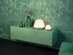 Herstal Bloom Bordlampe Ø 20 cm - E27 - Messing/opal