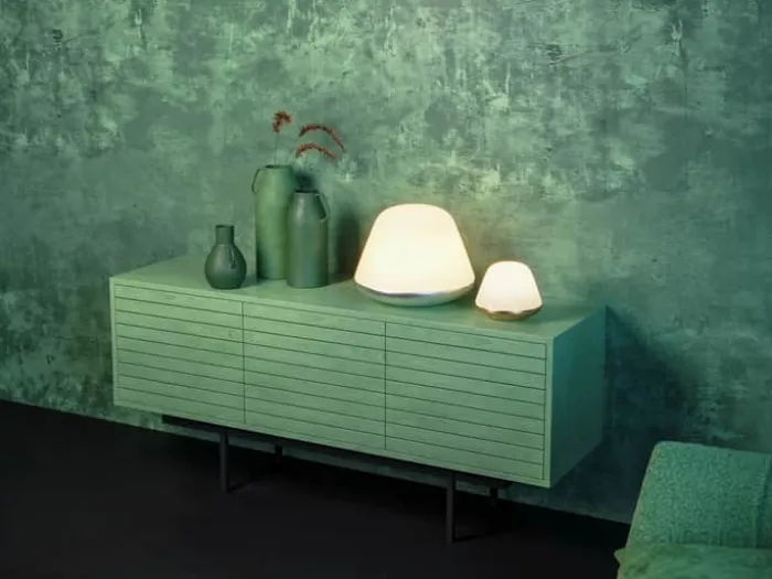 Herstal Bloom Bordlampe Ø 20 cm - E27 - Messing/opal