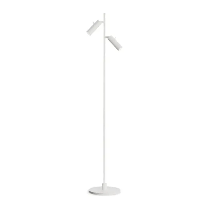 Herstal Pipeline Gulvlampe m. 2 spot H 132,6 cm - Metal - Hvid