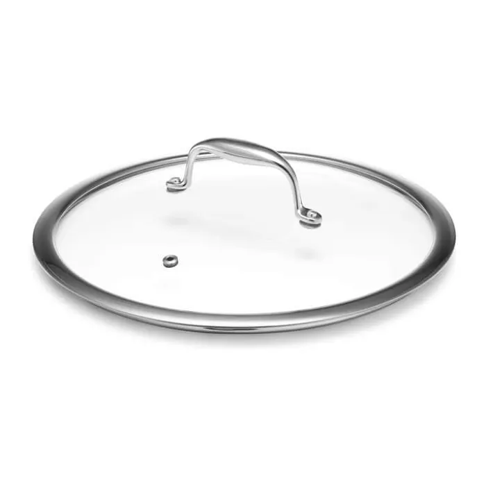 Hexclad Hybrid låg Ø 26 cm - Glas/rustfrit stål - Klar