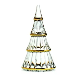 Holmegaard Fairytales Juletræ H 19 cm - Håndpresset glas - Klar/guld