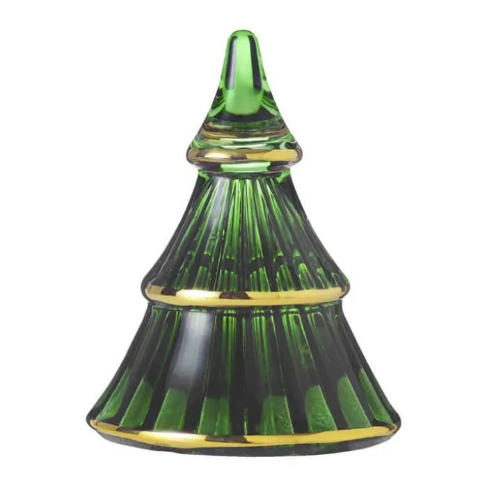 Holmegaard Fairytales Juletræ H 7,5 cm - Glas - Grøn/guld