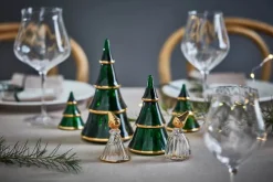 Holmegaard Fairytales Juletræ H 7,5 cm - Glas - Grøn/guld