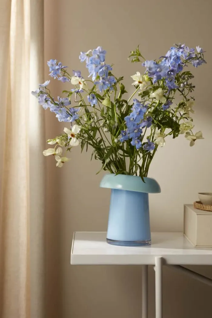Holmegaard Soma Vase H 22,5 cm - Glas - Lyseblå/aqua