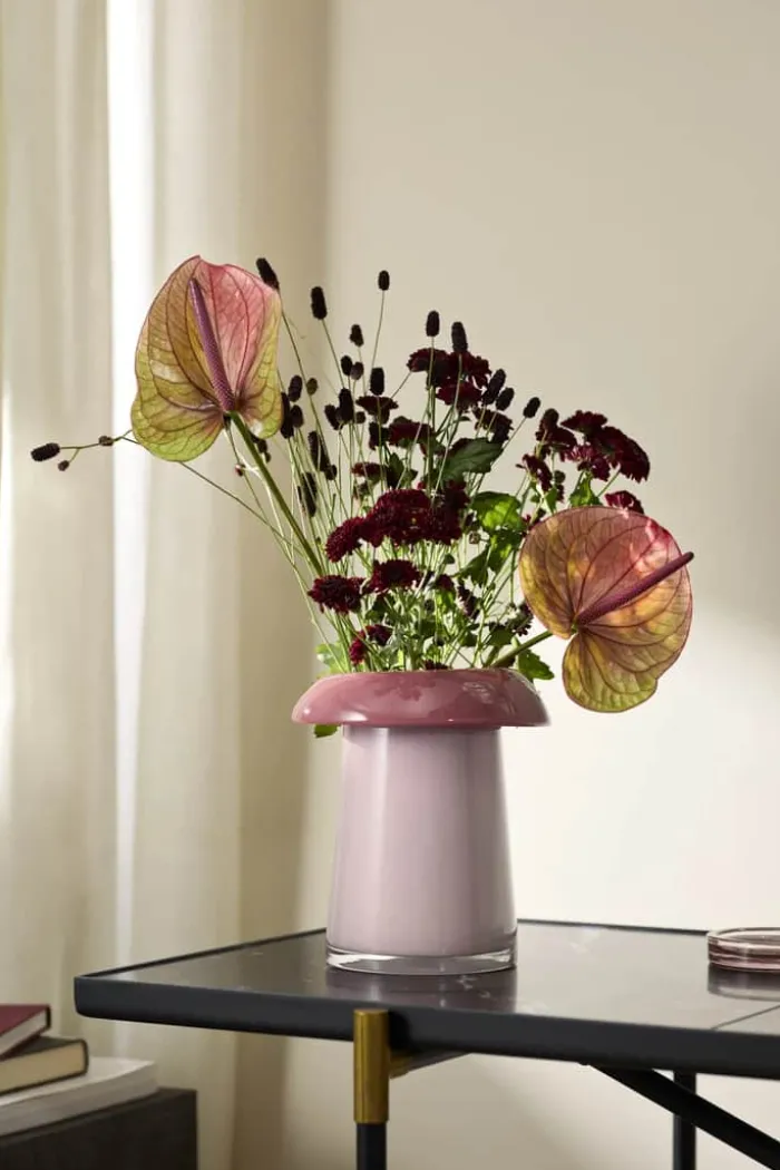 Holmegaard Soma Vase H 22,5 cm - Glas - Rosa/terracotta