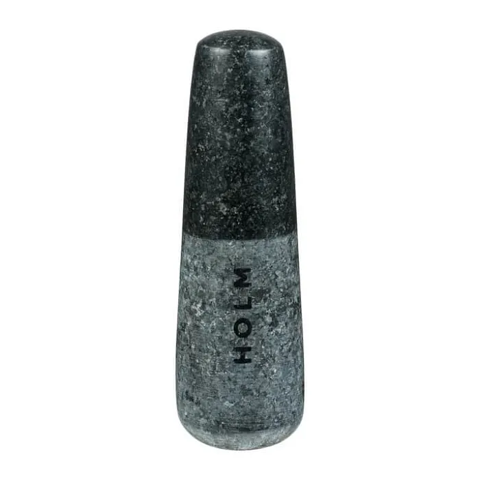 Holm Morter 12 cm - Granit - Grå/Sort