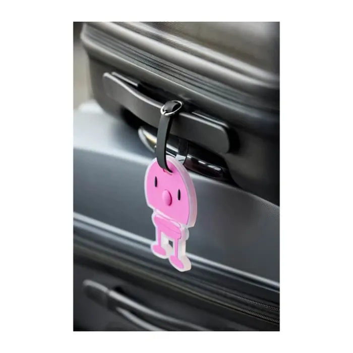 Hoptimist Kuffertmærke B 8 x L 10 cm - Silikone - Pink