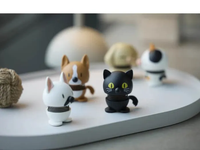 Hoptimist Mini Animals Hund - Fransk Bulldog Str. XS - ABS-plastik/stål - Hvid