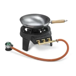 HOT WOK Original Gasblus 7 kW - Støbejern - Inkl. wokpande