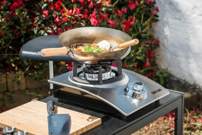 HOT WOK Silverline Gasblus B 30 x L 43 cm - 4,5 kW - Inkl. tilbehør
