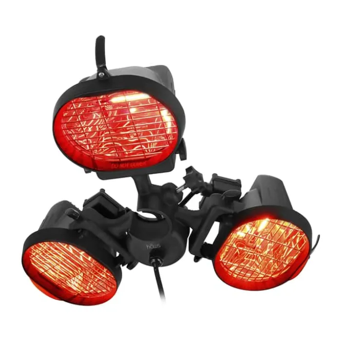 Hâws Terrasse varmer 1500 watt - 3 lamper - Sort