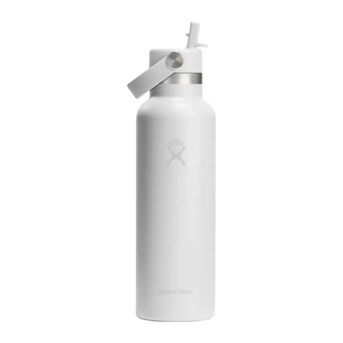 Hydro Flask Flex Straw Termodrikkedunk 621 ml - Rustfrit stål - Hvid