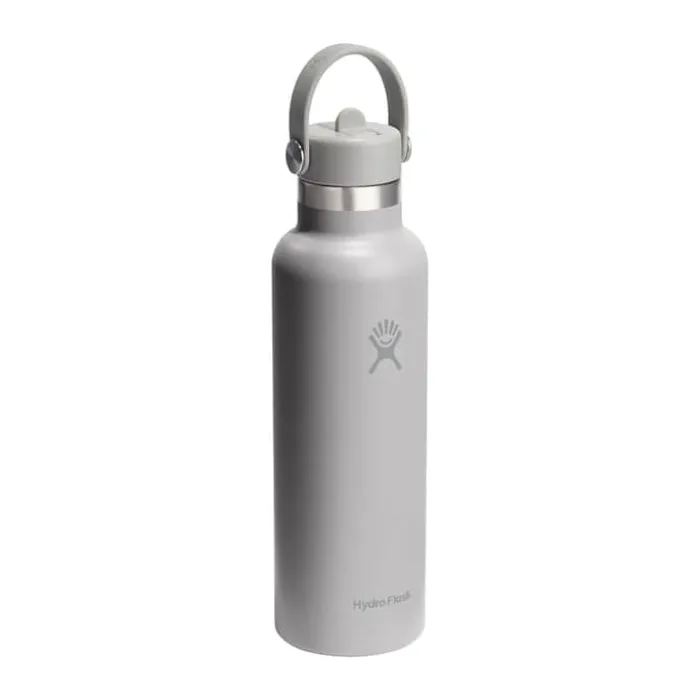 Hydro Flask Flex Straw Termodrikkedunk 621 ml - Rustfrit stål - Lys grå