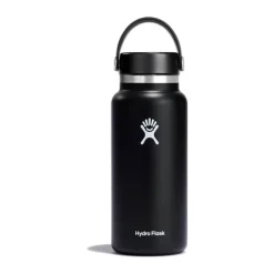 Hydro Flask Wide Mouth Flex Termodrikkedunk 946 ml - Rustfrit stål - Sort