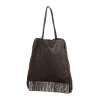 Imerco Home Taske m. frynser H 40 x B 37 cm - Polyester - Brun